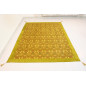 Turkish Bedspread, Twin L Size Bed Cover, 7.2X5.2, Green Carnation Pattern Fabric Blankets, Ottoman Decorative Bed Cover Turkish Bedspread, Twin L Size Bed Cover, 7.2X5.2, Green Carnation Pattern Fabric Blankets, Ottoman Decorative Bed Cover