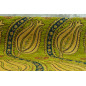 Turkish Bedspread, Twin L Size Bed Cover, 7.2X5.2, Green Tulip Pattern Fabric Blankets, Ottoman Decorative Sofa and Bed Cover Turkish Bedspread, Twin L Size Bed Cover, 7.2X5.2, Green Tulip Pattern Fabric Blankets, Ottoman Decorative Sofa and Bed Cover
