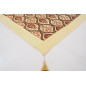 Turkish Bedspread, Twin L Size Bed Cover, 7.2X5.2, Beige Tulip Pattern Fabric Blankets, Ottoman Decorative Bed Cover Turkish Bedspread, Twin L Size Bed Cover, 7.2X5.2, Beige Tulip Pattern Fabric Blankets, Ottoman Decorative Bed Cover