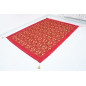 Turkish Bedspread, Twin L Size Bed Cover, 7.2X5.2, Red Carnation Pattern Fabric Blankets, Ottoman Decorative Bed Cover Turkish Bedspread, Twin L Size Bed Cover, 7.2X5.2, Red Carnation Pattern Fabric Blankets, Ottoman Decorative Bed Cover