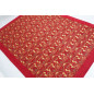 Turkish Bedspread, Twin L Size Bed Cover, 7.2X5.2, Red Carnation Pattern Fabric Blankets, Ottoman Decorative Bed Cover Turkish Bedspread, Twin L Size Bed Cover, 7.2X5.2, Red Carnation Pattern Fabric Blankets, Ottoman Decorative Bed Cover