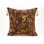 Fabric Pillow, Fabric Pillow 18x18, Brown Caucasus Carnation Pattern Turkish Fabric Pillow,Decorative Pillow,Bohemian Pillow Fabric Pillow, Fabric Pillow 18x18, Brown Caucasus Carnation Pattern Turkish Fabric Pillow,Decorative Pillow,Bohemian Pillow