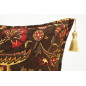 Fabric Pillow, Fabric Pillow 18x18, Brown Caucasus Carnation Pattern Turkish Fabric Pillow,Decorative Pillow,Bohemian Pillow Fabric Pillow, Fabric Pillow 18x18, Brown Caucasus Carnation Pattern Turkish Fabric Pillow,Decorative Pillow,Bohemian Pillow