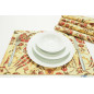 PlaceMats, Table Linens 12x18, Beige Caucasus Carnation Pattern Turkish Fabric Table Mat, Table Decoration, Home Living, Dining PlaceMats, Table Linens 12x18, Beige Caucasus Carnation Pattern Turkish Fabric Table Mat, Table Decoration, Home Living, Dining