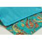 PlaceMat, Table Linens 12x18,Turquoise Blue Caucasus Carnation Pattern Turkish Fabric Table Mat,Table Decoration,Kitchen Dining PlaceMat, Table Linens 12x18,Turquoise Blue Caucasus Carnation Pattern Turkish Fabric Table Mat,Table Decoration,Kitchen Dining