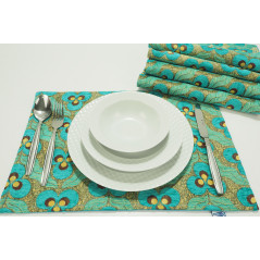 PlaceMats, Table Linens 12x18, Moss Green Caucasus Carnation Pattern  Turkish Fabric Table Mat, Table Decoration, Kitchen Dining Fabric Place  Mats Please Select - SET of 1 Pieces ( US$10 )