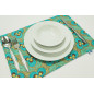 Place Mats,Table Linens 12x18,Turquoise Blue Tiger Eyes Pattern Turkish Fabric Table Mat,Table Decoration,Kitchen Dining Linens Place Mats,Table Linens 12x18,Turquoise Blue Tiger Eyes Pattern Turkish Fabric Table Mat,Table Decoration,Kitchen Dining Linens