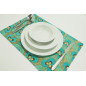 Place Mats,Table Linens 12x18,Turquoise Blue Tiger Eyes Pattern Turkish Fabric Table Mat,Table Decoration,Kitchen Dining Linens Place Mats,Table Linens 12x18,Turquoise Blue Tiger Eyes Pattern Turkish Fabric Table Mat,Table Decoration,Kitchen Dining Linens
