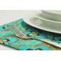 Place Mats,Table Linens 12x18,Turquoise Blue Tiger Eyes Pattern Turkish Fabric Table Mat,Table Decoration,Kitchen Dining Linens Place Mats,Table Linens 12x18,Turquoise Blue Tiger Eyes Pattern Turkish Fabric Table Mat,Table Decoration,Kitchen Dining Linens