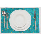 Place Mats,Table Linens 12x18,Turquoise Blue Arabian Night Pattern Turkish Fabric Table Mat, Table Decoration, Dining Placemats Place Mats,Table Linens 12x18,Turquoise Blue Arabian Night Pattern Turkish Fabric Table Mat, Table Decoration, Dining Placemats