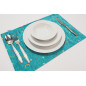 Place Mats,Table Linens 12x18,Turquoise Blue Arabian Night Pattern Turkish Fabric Table Mat, Table Decoration, Dining Placemats Place Mats,Table Linens 12x18,Turquoise Blue Arabian Night Pattern Turkish Fabric Table Mat, Table Decoration, Dining Placemats