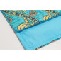 PlaceMat,Table Linens 12x18, Turquoise Blue Water Line Tulip Pattern Turkish Fabric Table Mat,Table Decoration, Living, Kitchen PlaceMat,Table Linens 12x18, Turquoise Blue Water Line Tulip Pattern Turkish Fabric Table Mat,Table Decoration, Living, Kitchen
