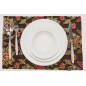 Place Mat,Table Linens 12x18,Brown Topkapi Palace Tulip Pattern Turkish Fabric Table Mat,Table Decoration,Living Kitchen Dining Place Mat,Table Linens 12x18,Brown Topkapi Palace Tulip Pattern Turkish Fabric Table Mat,Table Decoration,Living Kitchen Dining