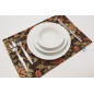 Place Mat,Table Linens 12x18,Brown Topkapi Palace Tulip Pattern Turkish Fabric Table Mat,Table Decoration,Living Kitchen Dining Place Mat,Table Linens 12x18,Brown Topkapi Palace Tulip Pattern Turkish Fabric Table Mat,Table Decoration,Living Kitchen Dining