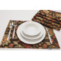 Place Mat,Table Linens 12x18,Brown Topkapi Palace Tulip Pattern Turkish Fabric Table Mat,Table Decoration,Living Kitchen Dining Place Mat,Table Linens 12x18,Brown Topkapi Palace Tulip Pattern Turkish Fabric Table Mat,Table Decoration,Living Kitchen Dining