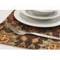 Place Mat,Table Linens 12x18,Brown Topkapi Palace Tulip Pattern Turkish Fabric Table Mat,Table Decoration,Living Kitchen Dining Place Mat,Table Linens 12x18,Brown Topkapi Palace Tulip Pattern Turkish Fabric Table Mat,Table Decoration,Living Kitchen Dining