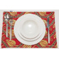 Place Mats, Table Linens 12x18, Red Water Line Tulip Pattern Turkish Fabric Table Mat, Table Decoration, Living, Kitchen Dining Place Mats, Table Linens 12x18, Red Water Line Tulip Pattern Turkish Fabric Table Mat, Table Decoration, Living, Kitchen Dining