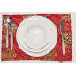 Place Mat,Table Linens 12x18,Red Topkapi Palace Tulip Pattern Turkish Fabric Table Mat, Table Decoration, Living Kitchen Dining Place Mat,Table Linens 12x18,Red Topkapi Palace Tulip Pattern Turkish Fabric Table Mat, Table Decoration, Living Kitchen Dining