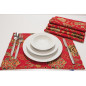 Place Mat,Table Linens 12x18,Red Topkapi Palace Tulip Pattern Turkish Fabric Table Mat, Table Decoration, Living Kitchen Dining Place Mat,Table Linens 12x18,Red Topkapi Palace Tulip Pattern Turkish Fabric Table Mat, Table Decoration, Living Kitchen Dining