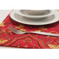 PlaceMat, Table Linens 12x18, Red Carnation Pattern Turkish Fabric Table Mat,Table Decoration, Living,Kitchen Dining Decoration PlaceMat, Table Linens 12x18, Red Carnation Pattern Turkish Fabric Table Mat,Table Decoration, Living,Kitchen Dining Decoration