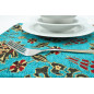 PlaceMats,Table Linens 12x18, Turquoise Blue Topkapi Palace Tulip Pattern Turkish Fabric Table Mat, Table Decoration for Dining PlaceMats,Table Linens 12x18, Turquoise Blue Topkapi Palace Tulip Pattern Turkish Fabric Table Mat, Table Decoration for Dining