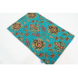 PlaceMats,Table Linens 12x18, Turquoise Blue Topkapi Palace Tulip Pattern Turkish Fabric Table Mat, Table Decoration for Dining PlaceMats,Table Linens 12x18, Turquoise Blue Topkapi Palace Tulip Pattern Turkish Fabric Table Mat, Table Decoration for Dining