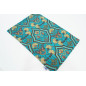 PlaceMat,Table Linens 12x18, Turquoise Blue Carnation Pattern Turkish Fabric Table Mat, Table Decoration, Living,Kitchen Dining PlaceMat,Table Linens 12x18, Turquoise Blue Carnation Pattern Turkish Fabric Table Mat, Table Decoration, Living,Kitchen Dining