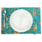 PlaceMats,Table Linens 12x18,Turquoise Blue Turkish Dream Pattern Turkish Fabric Table Mat,Boho Placemats,Table Decoration,Home PlaceMats,Table Linens 12x18,Turquoise Blue Turkish Dream Pattern Turkish Fabric Table Mat,Boho Placemats,Table Decoration,Home