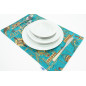 PlaceMats,Table Linens 12x18,Turquoise Blue Turkish Dream Pattern Turkish Fabric Table Mat,Boho Placemats,Table Decoration,Home PlaceMats,Table Linens 12x18,Turquoise Blue Turkish Dream Pattern Turkish Fabric Table Mat,Boho Placemats,Table Decoration,Home
