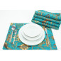 PlaceMats,Table Linens 12x18,Turquoise Blue Turkish Dream Pattern Turkish Fabric Table Mat,Boho Placemats,Table Decoration,Home PlaceMats,Table Linens 12x18,Turquoise Blue Turkish Dream Pattern Turkish Fabric Table Mat,Boho Placemats,Table Decoration,Home