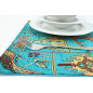 PlaceMats,Table Linens 12x18,Turquoise Blue Turkish Dream Pattern Turkish Fabric Table Mat,Boho Placemats,Table Decoration,Home PlaceMats,Table Linens 12x18,Turquoise Blue Turkish Dream Pattern Turkish Fabric Table Mat,Boho Placemats,Table Decoration,Home