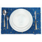 Place Mats, Table Linens 12x18, Navy Blue Arabian Night Pattern Turkish Fabric Table Mat, Table Decoration, Dining Placemats Place Mats, Table Linens 12x18, Navy Blue Arabian Night Pattern Turkish Fabric Table Mat, Table Decoration, Dining Placemats