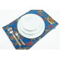 Place Mats,Table Linens 12x18, Navy Blue Topkapi Palace Tulip Pattern Turkish Fabric Table Mat, Table Decoration,Kitchen Dining Place Mats,Table Linens 12x18, Navy Blue Topkapi Palace Tulip Pattern Turkish Fabric Table Mat, Table Decoration,Kitchen Dining