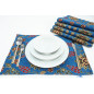 Place Mats,Table Linens 12x18, Navy Blue Topkapi Palace Tulip Pattern Turkish Fabric Table Mat, Table Decoration,Kitchen Dining Place Mats,Table Linens 12x18, Navy Blue Topkapi Palace Tulip Pattern Turkish Fabric Table Mat, Table Decoration,Kitchen Dining