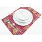 Place Mats, Table Linens 12x18, Mazenda Pink Water Line Tulip Pattern Turkish Fabric Table Mat, Table Decoration,Living, Dining Place Mats, Table Linens 12x18, Mazenda Pink Water Line Tulip Pattern Turkish Fabric Table Mat, Table Decoration,Living, Dining