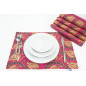 Place Mats, Table Linens 12x18, Mazenda Pink Water Line Tulip Pattern Turkish Fabric Table Mat, Table Decoration,Living, Dining Place Mats, Table Linens 12x18, Mazenda Pink Water Line Tulip Pattern Turkish Fabric Table Mat, Table Decoration,Living, Dining