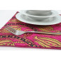 Place Mats, Table Linens 12x18, Mazenda Pink Water Line Tulip Pattern Turkish Fabric Table Mat, Table Decoration,Living, Dining Place Mats, Table Linens 12x18, Mazenda Pink Water Line Tulip Pattern Turkish Fabric Table Mat, Table Decoration,Living, Dining