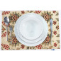 Place Mat,Table Linens 12x18,Beige Topkapi Palace Tulip Pattern Turkish Fabric Table Mat,Table Decoration,Living Kitchen Dining Place Mat,Table Linens 12x18,Beige Topkapi Palace Tulip Pattern Turkish Fabric Table Mat,Table Decoration,Living Kitchen Dining