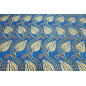 Upholstery Fabric, Turkish Fabric By the Meter, By the Yard, Navy Blue Tulip Pattern Jacquard Chenille