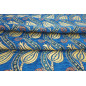 Upholstery Fabric, Turkish Fabric By the Meter, By the Yard, Navy Blue Tulip Pattern Jacquard Chenille