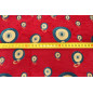 Upholstery Fabric, Turkish Fabric By the Meter, By The Yard, Red Evil Eye Pattern Jacquard Chenille Upholstery Fabric Upholstery Fabric, Turkish Fabric By the Meter, By The Yard, Red Evil Eye Pattern Jacquard Chenille Upholstery Fabric