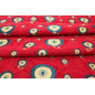 Upholstery Fabric, Turkish Fabric By the Meter, By The Yard, Red Evil Eye Pattern Jacquard Chenille Upholstery Fabric Upholstery Fabric, Turkish Fabric By the Meter, By The Yard, Red Evil Eye Pattern Jacquard Chenille Upholstery Fabric