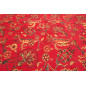 Upholstery Fabric, Turkish Fabric By the Meter, By the Yard, Red Carnation Pattern Jacquard Chenille Upholstery Fabric Upholstery Fabric, Turkish Fabric By the Meter, By the Yard, Red Carnation Pattern Jacquard Chenille Upholstery Fabric