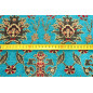 Upholstery Fabric, Turkish Fabric By the Meter, By the Yard, Turquoise Blue Tulip Pattern Upholstery Fabric Upholstery Fabric, Turkish Fabric By the Meter, By the Yard, Turquoise Blue Tulip Pattern Upholstery Fabric