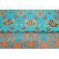 Upholstery Fabric, Turkish Fabric By the Meter, By the Yard, Turquoise Blue Tulip Pattern Upholstery Fabric Upholstery Fabric, Turkish Fabric By the Meter, By the Yard, Turquoise Blue Tulip Pattern Upholstery Fabric
