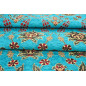 Upholstery Fabric, Turkish Fabric By the Meter, By the Yard, Turquoise Blue Tulip Pattern Upholstery Fabric Upholstery Fabric, Turkish Fabric By the Meter, By the Yard, Turquoise Blue Tulip Pattern Upholstery Fabric