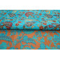 Upholstery Fabric, Turkish Fabric By the Meter, By the Yard, Turquoise Blue Carnation Pattern Upholstery Fabric Upholstery Fabric, Turkish Fabric By the Meter, By the Yard, Turquoise Blue Carnation Pattern Upholstery Fabric