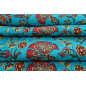 Upholstery Fabric, Turkish Fabric By the Meter, By the Yard, Turquoise Blue Carnation Pattern Upholstery Fabric Upholstery Fabric, Turkish Fabric By the Meter, By the Yard, Turquoise Blue Carnation Pattern Upholstery Fabric