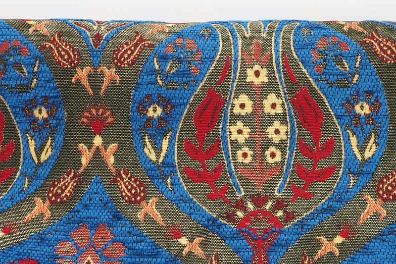 Upholstery Jacquard Fabric,Turkish Fabric By the Yard, Brown Tulip