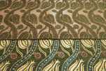 Upholstery Fabric, Turkish Fabric By the Meter, By the Yard, Moss Green Tulip Pattern Jacquard Chenille Upholstery Fabric, Turkish Fabric By the Meter, By the Yard, Moss Green Tulip Pattern Jacquard Chenille